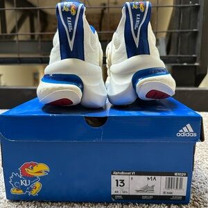 Men’s Custom University of Kansas Jayhawks Adidas Aplhaboost V1